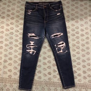 American Eagle Patched Ripped Jeans